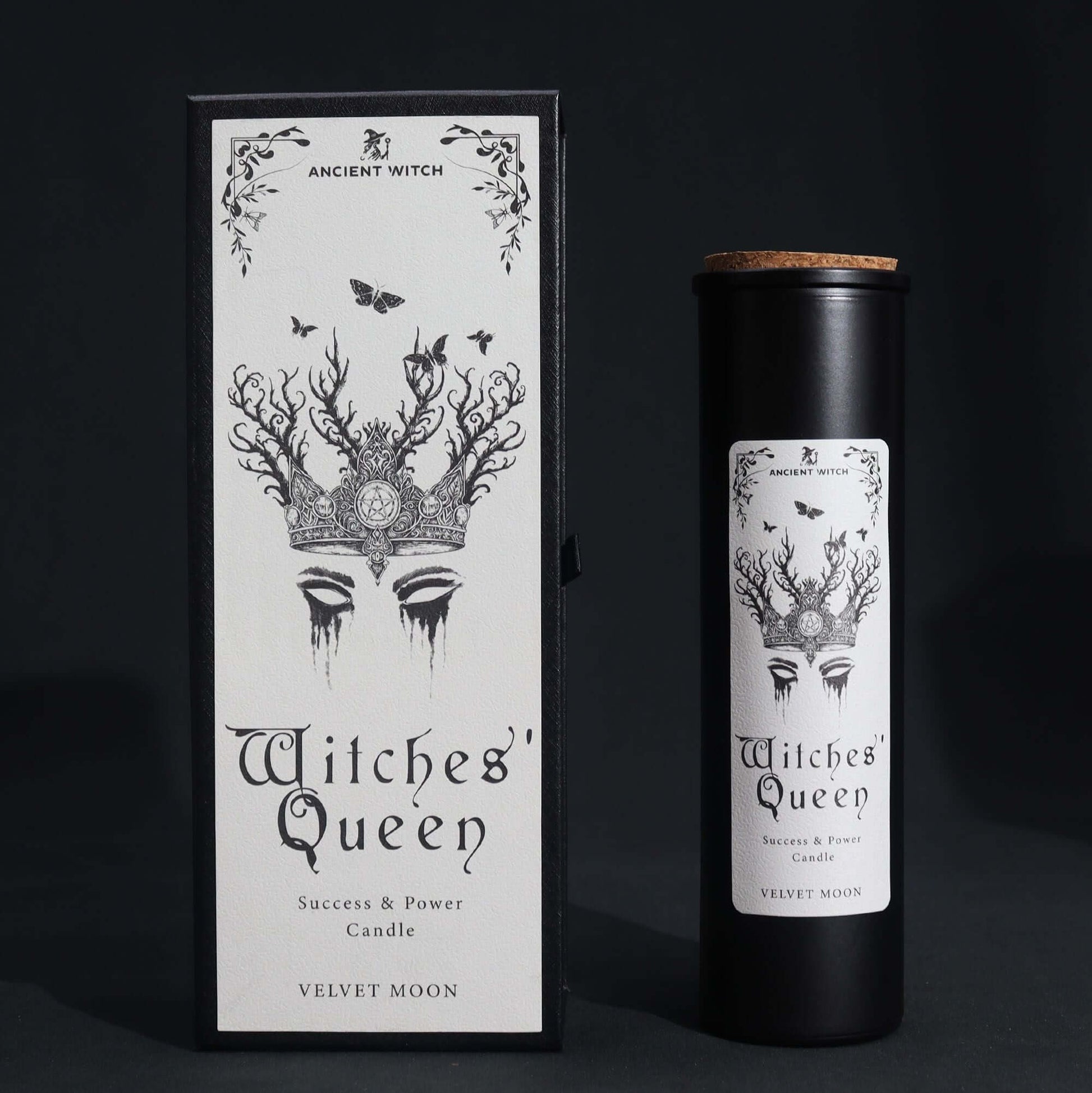 Ancient Witch Ritual Candles - Witches' Queen, Velvet Moon fragrance for empowerment and success.