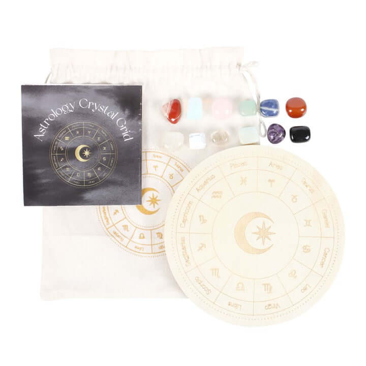 Astrology Wheel Crystal Grid Set-Sociodigi