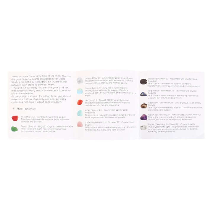 Astrology Wheel Crystal Grid Set-Sociodigi