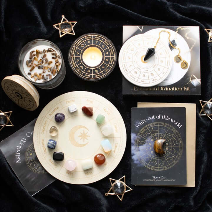 Astrology Wheel Crystal Grid Set-Sociodigi