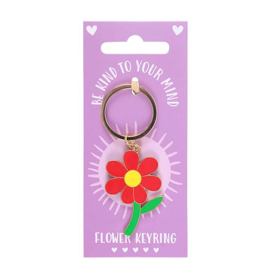 Be Kind to Your Mind Flower Keyring