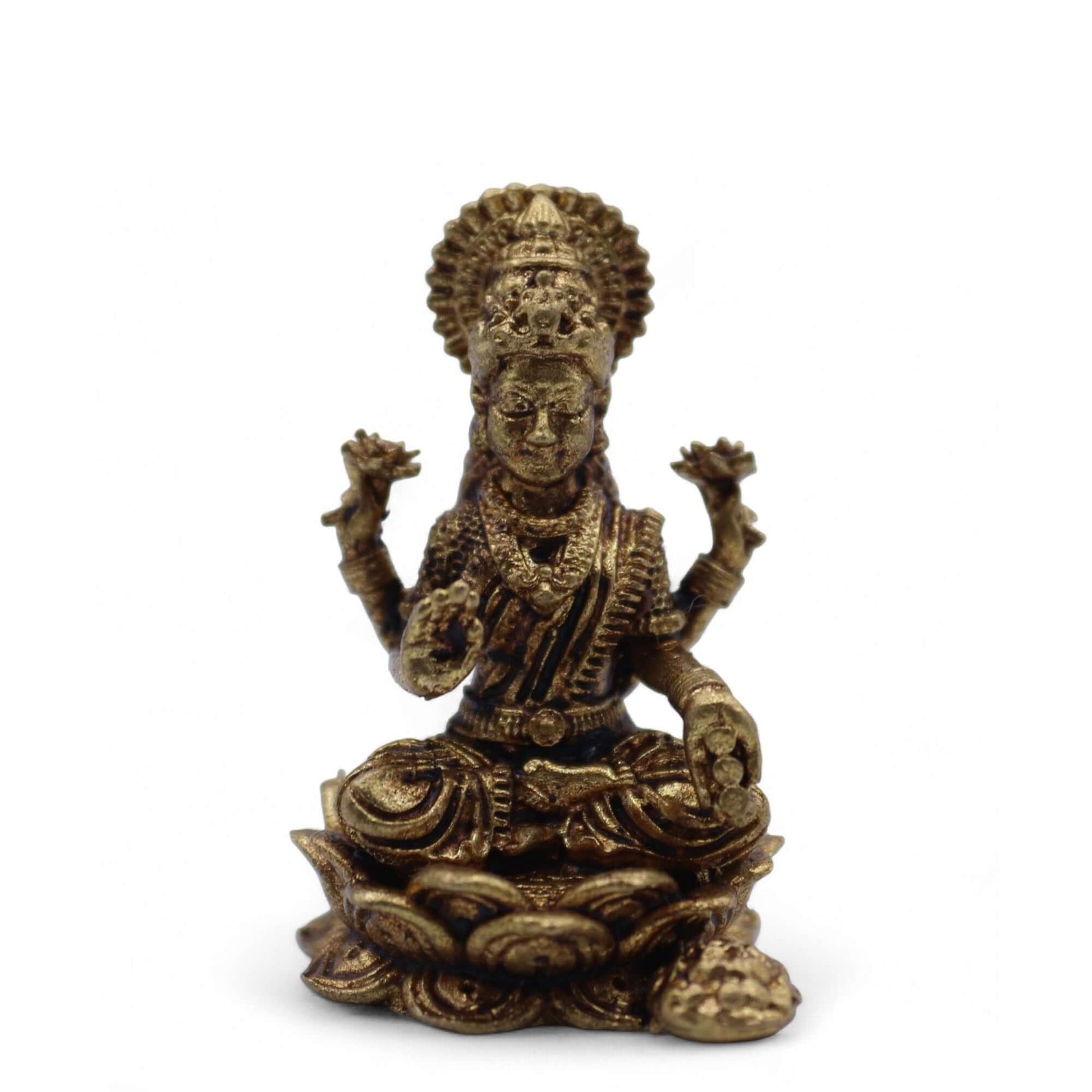 Brass Miniature Gods - Laxmi (11gms) - 30mm