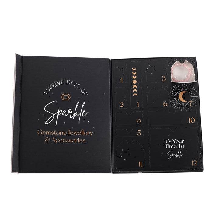 12-Day Crystal Jewellery Advent Calendar Amethyst, Rose Quartz & Clear Quartz-Sociodigi