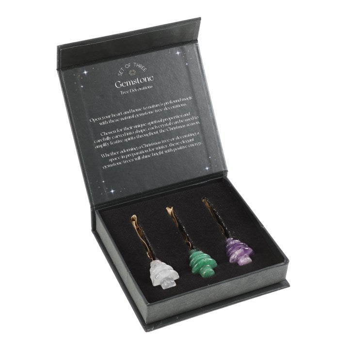 Set of 3 Crystal Christmas Tree Decorations-Sociodigi