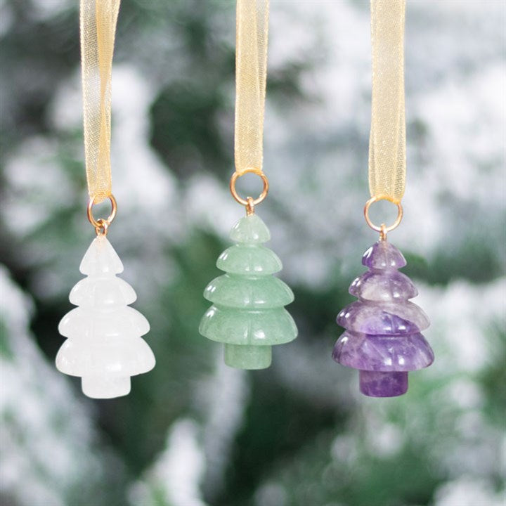 Set of 3 Crystal Christmas Tree Decorations-Sociodigi
