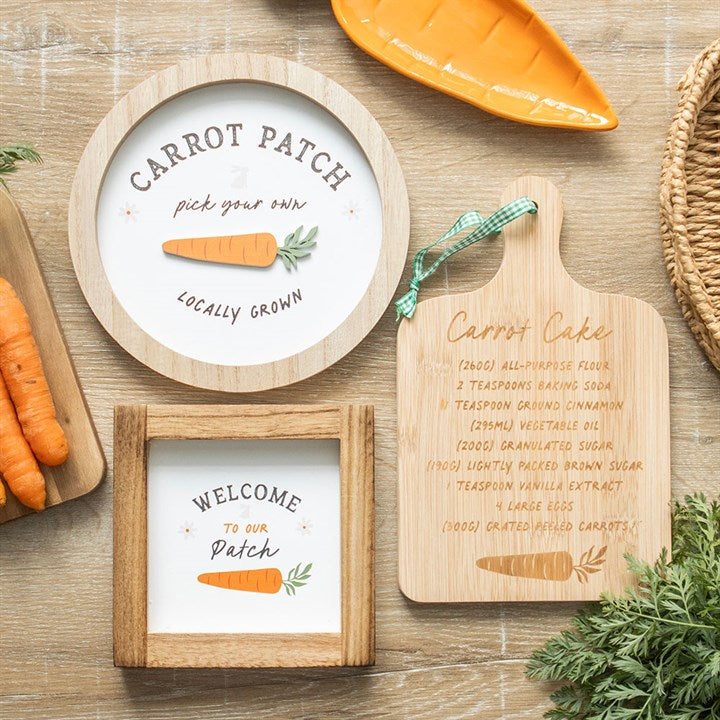 Carrot Cake Recipe Bamboo Serving Board – Rustic Kitchen Gift for Bakers-Sociodigi