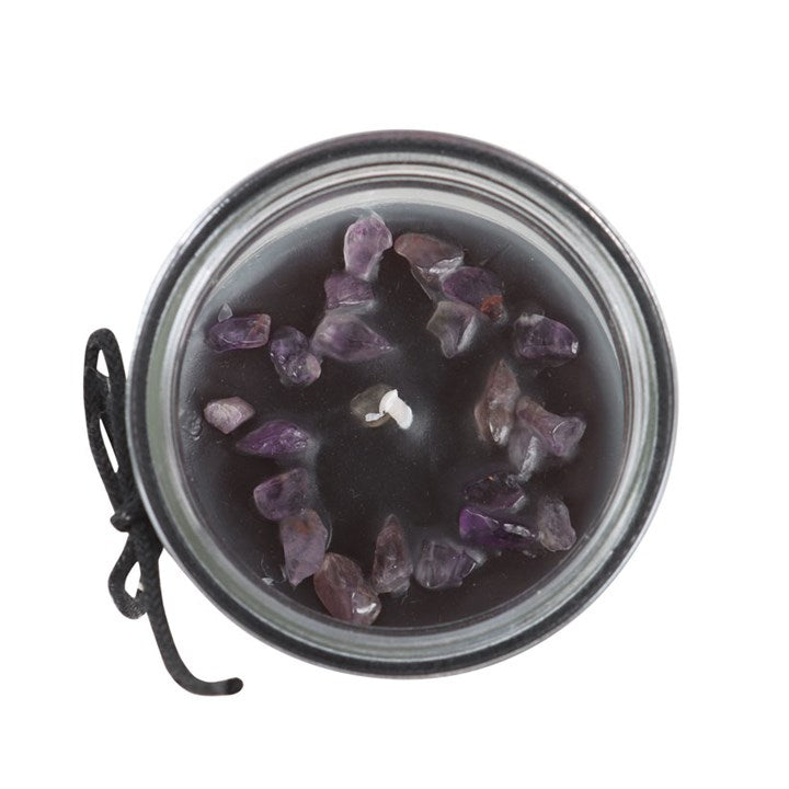 Crystal Witch Jasmine Tube Candle with Amethyst Chips N/A