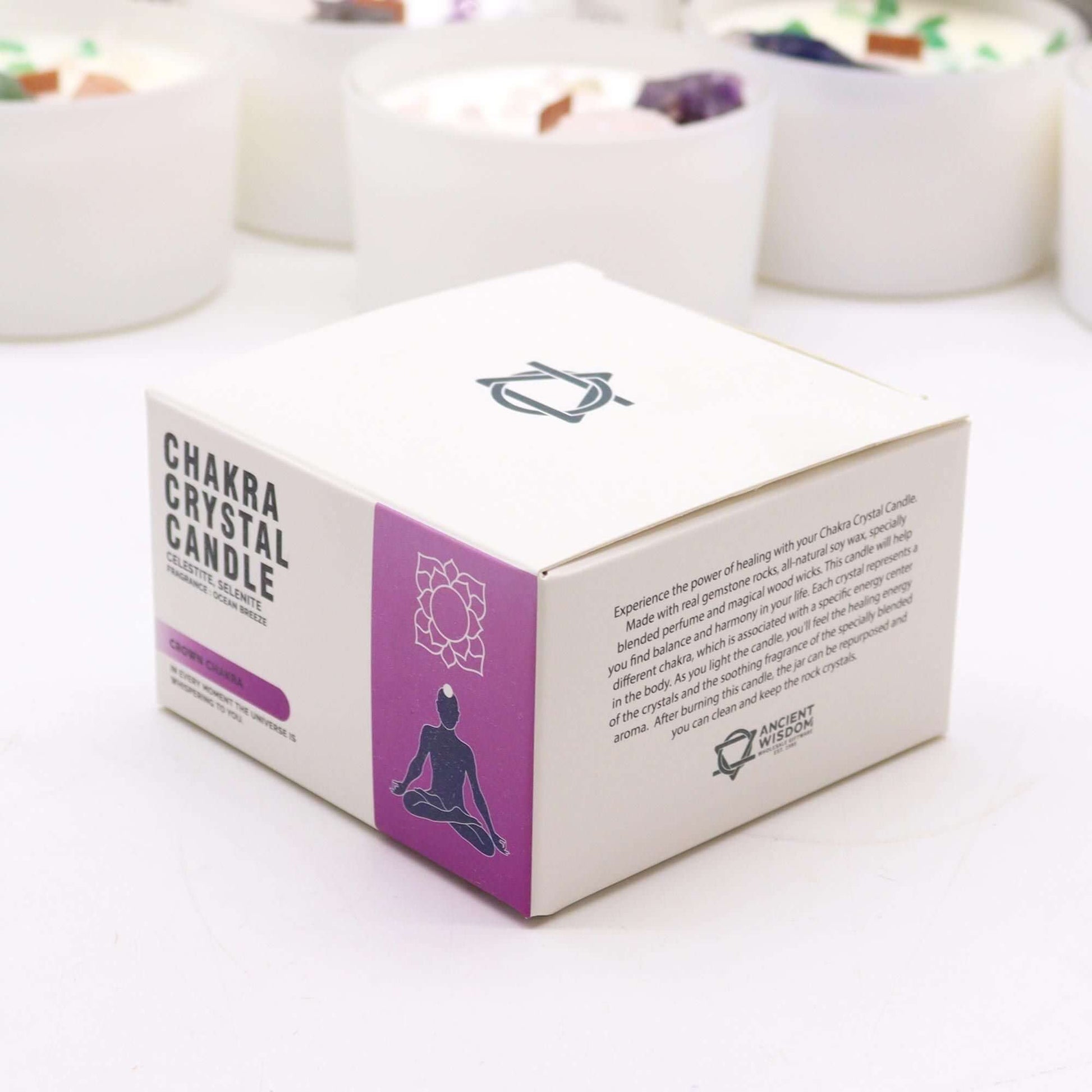 Chakra Crystal Candles - Crown Chakra