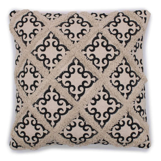 Classic Cushion Cover - Lux Criss-Cross & Print - 45x45cm