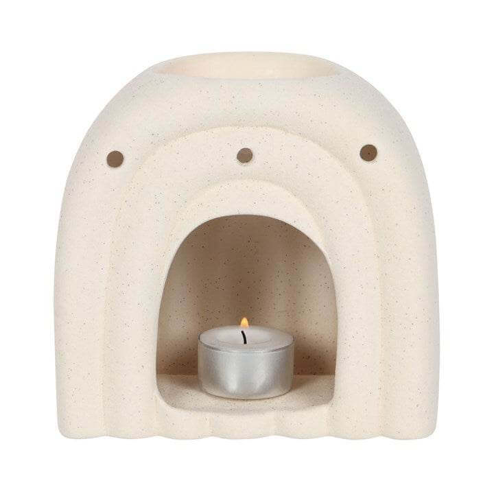 Cream Speckle Arch Oil Burner – Modern Wax Melt & Oil Warmer-Sociodigi