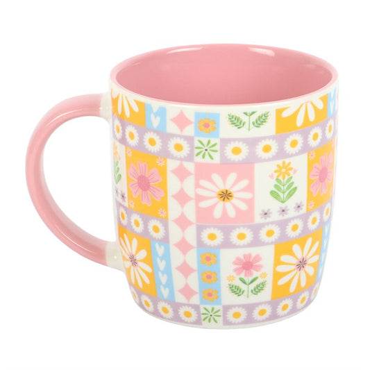 Floral Patchwork Print Mug N/A