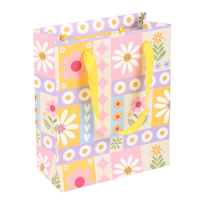 23cm Floral Patchwork Print Gift Bag N/A