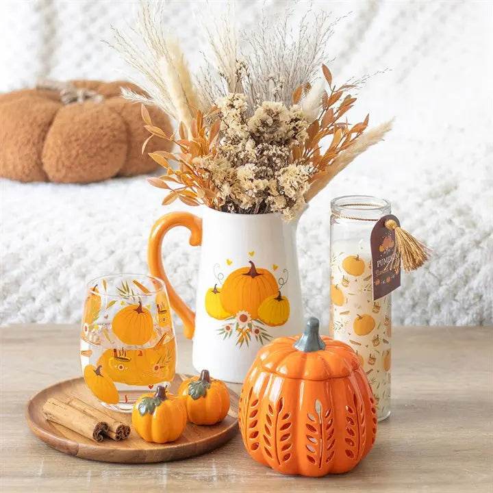Autumn Pumpkin Ceramic Flower Jug-Sociodigi