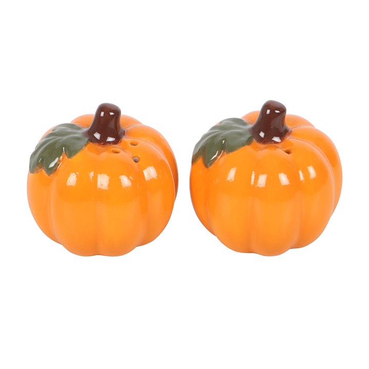 Pumpkin Salt & Pepper Shakers – Ceramic Autumn & Halloween Tableware-Sociodigi