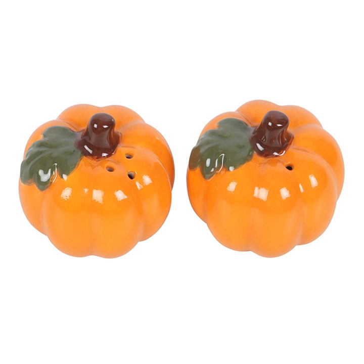 Pumpkin Salt & Pepper Shakers – Ceramic Autumn & Halloween Tableware-Sociodigi