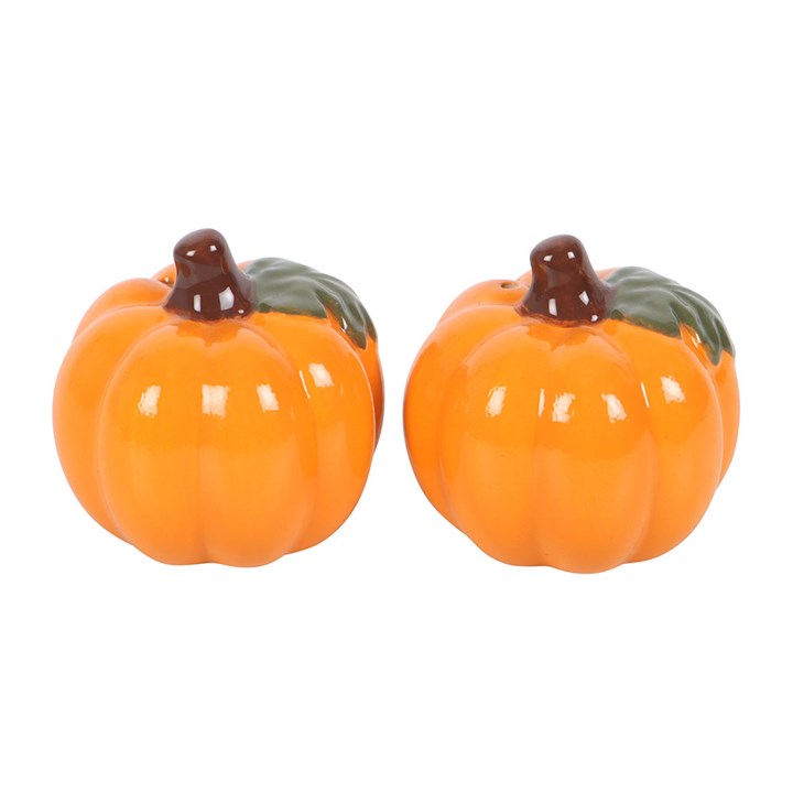 Pumpkin Salt & Pepper Shakers – Ceramic Autumn & Halloween Tableware-Sociodigi