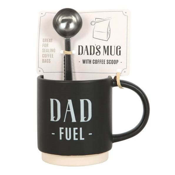Dad Fuel Mug with Coffee Scoop Clip – Fun Gift for Coffee-Loving Dads-Sociodigi