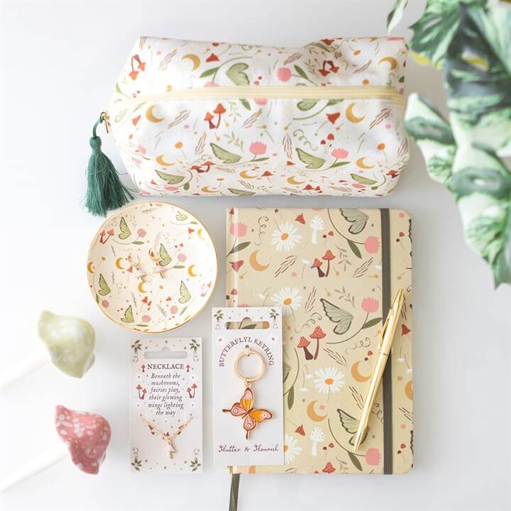 Fairy Folklore Print A5 Notebook – Whimsical Garden Fairy Journal-Sociodigi