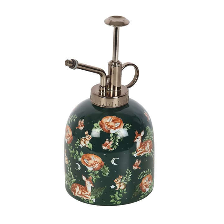 Fawn and Friends Forest Print Ceramic Plant Mister – Woodland Gardening Accessory-Sociodigi