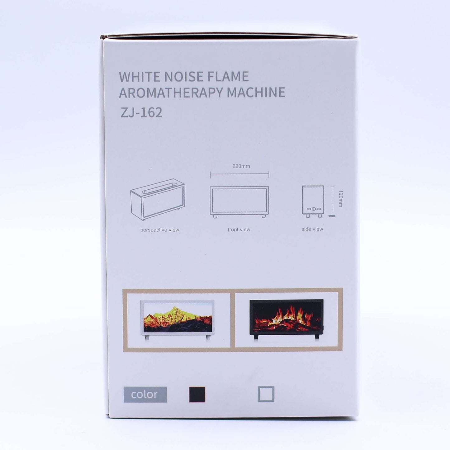 Flame Effect Aroma Diffuser with Birdsound - Black USB - Colour Change