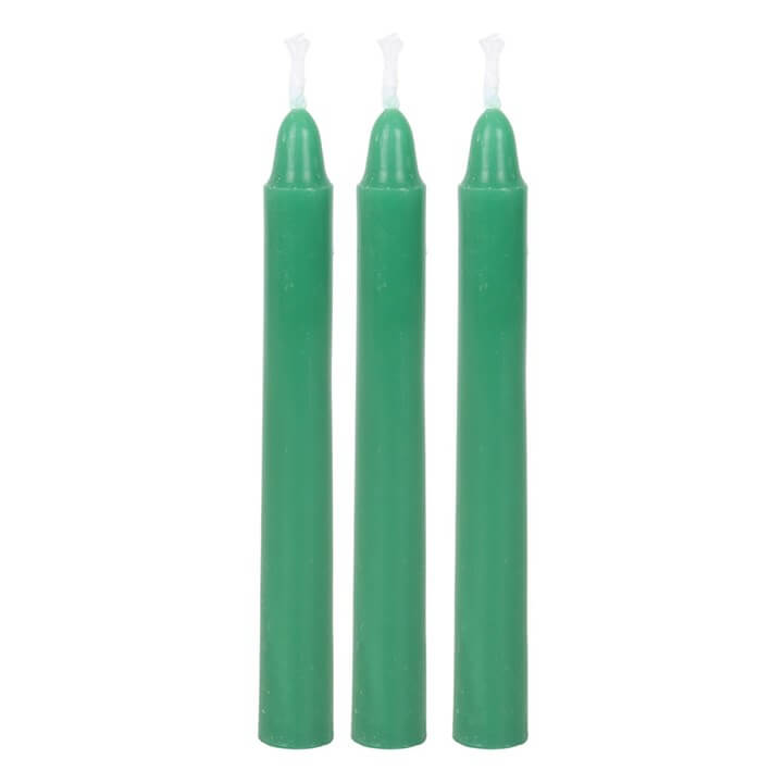 Pack of 12 Green Witch Spell Candles