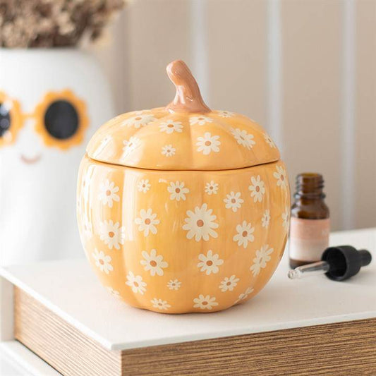 Groovy Floral Pumpkin Oil Burner-Sociodigi