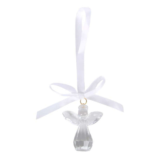Always Beside You Faceted Glass Angel Hanging Decoration