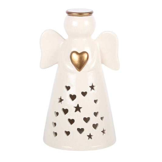 Large LED Light Up Angel Decoration with Heart