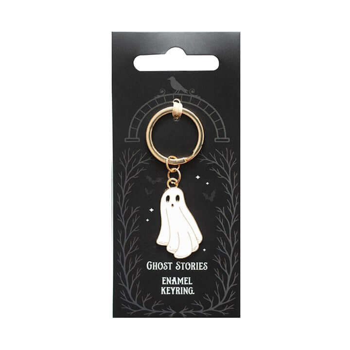 Add a charmingly spooky touch to your everyday essentials with this Ghost Stories Ghost Keyring. Featuring a sweet floating spirit inspired by classic ghost tales, this enamel keyring is the perfect blend of cute and creepy. Ideal for clipping onto keys,