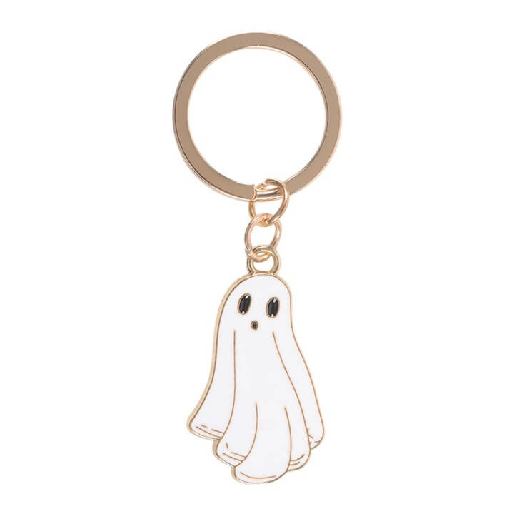 Add a charmingly spooky touch to your everyday essentials with this Ghost Stories Ghost Keyring. Featuring a sweet floating spirit inspired by classic ghost tales, this enamel keyring is the perfect blend of cute and creepy. Ideal for clipping onto keys,