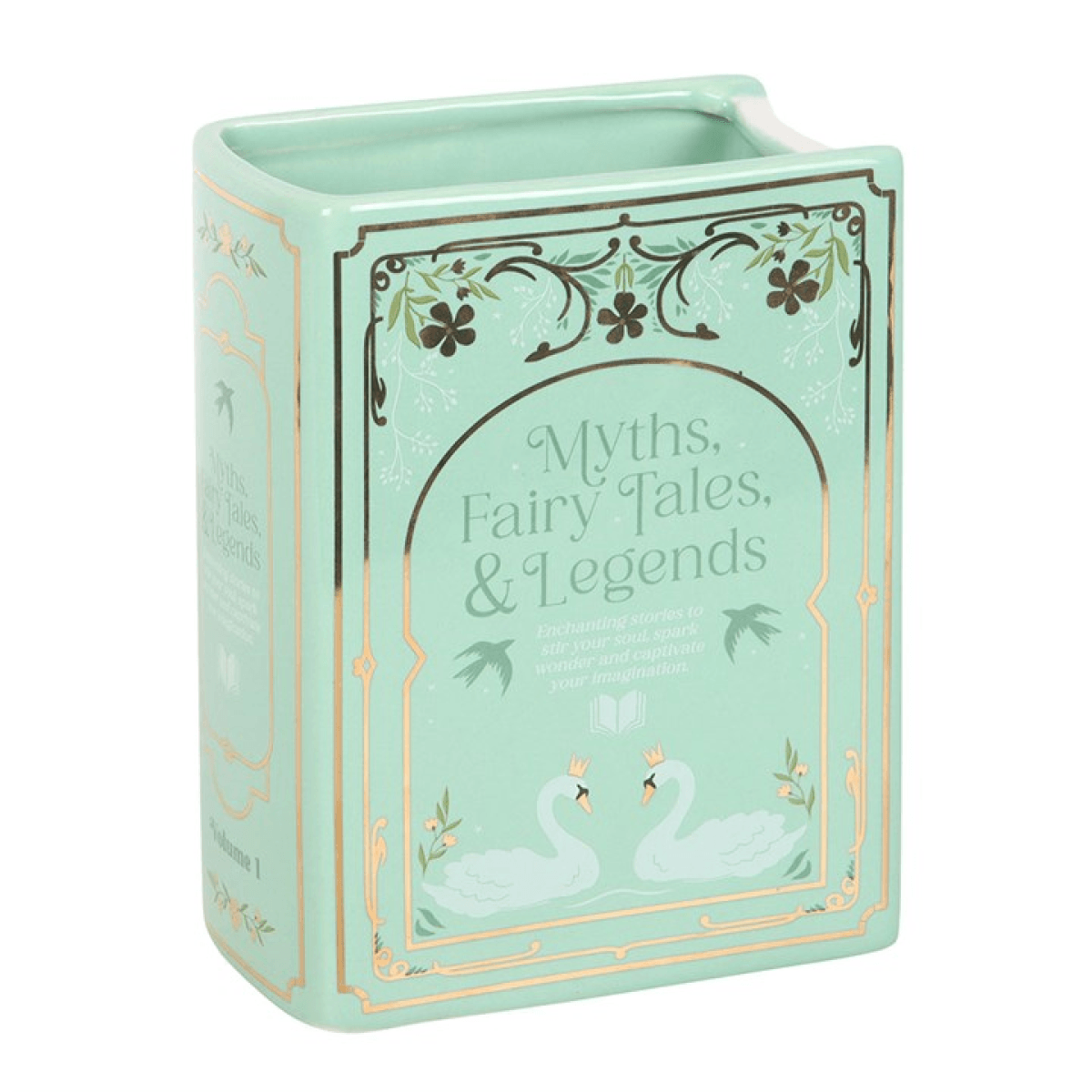 Green Book Shaped Vase