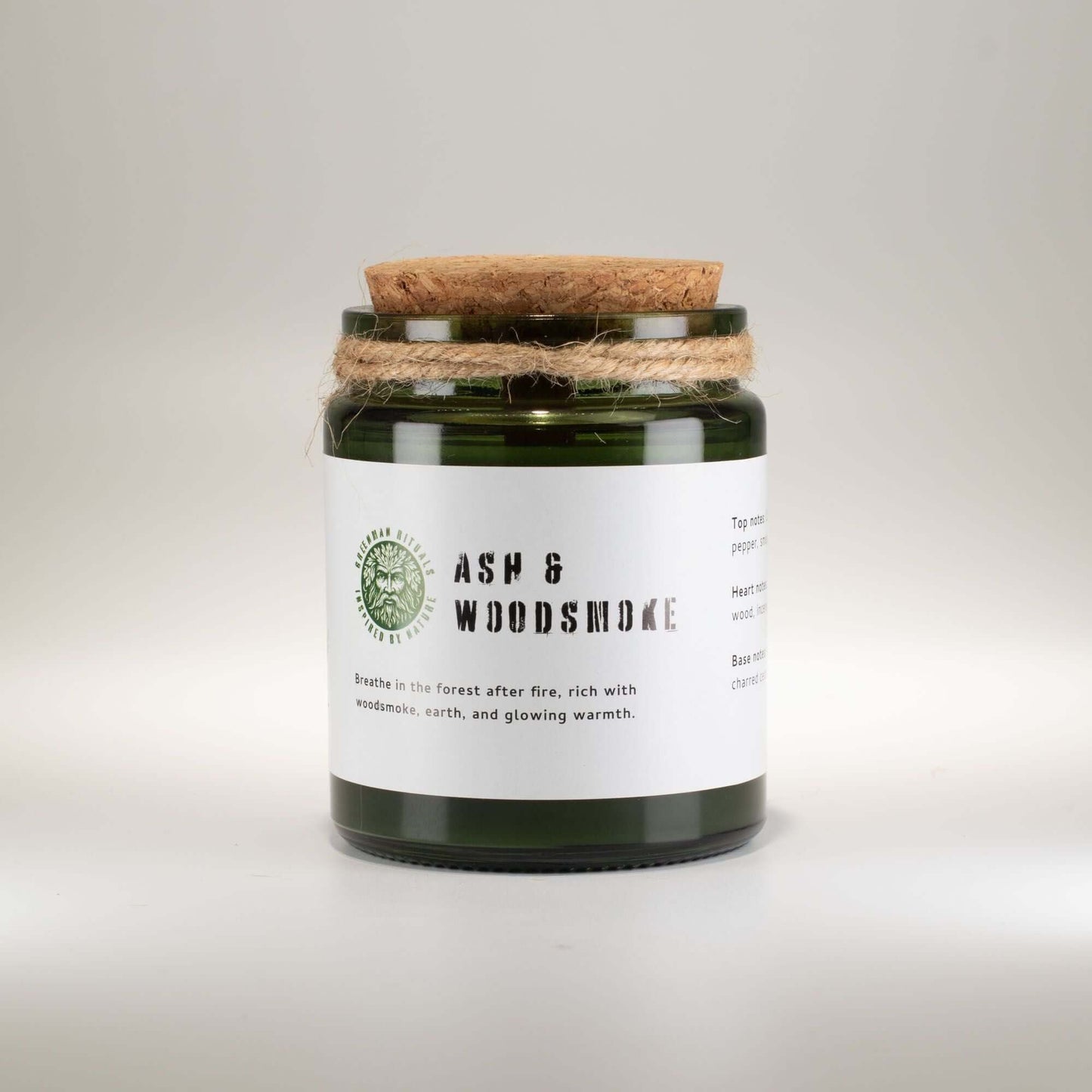Greenman Woodwick Soy Candle - Ash & Woodsmoke