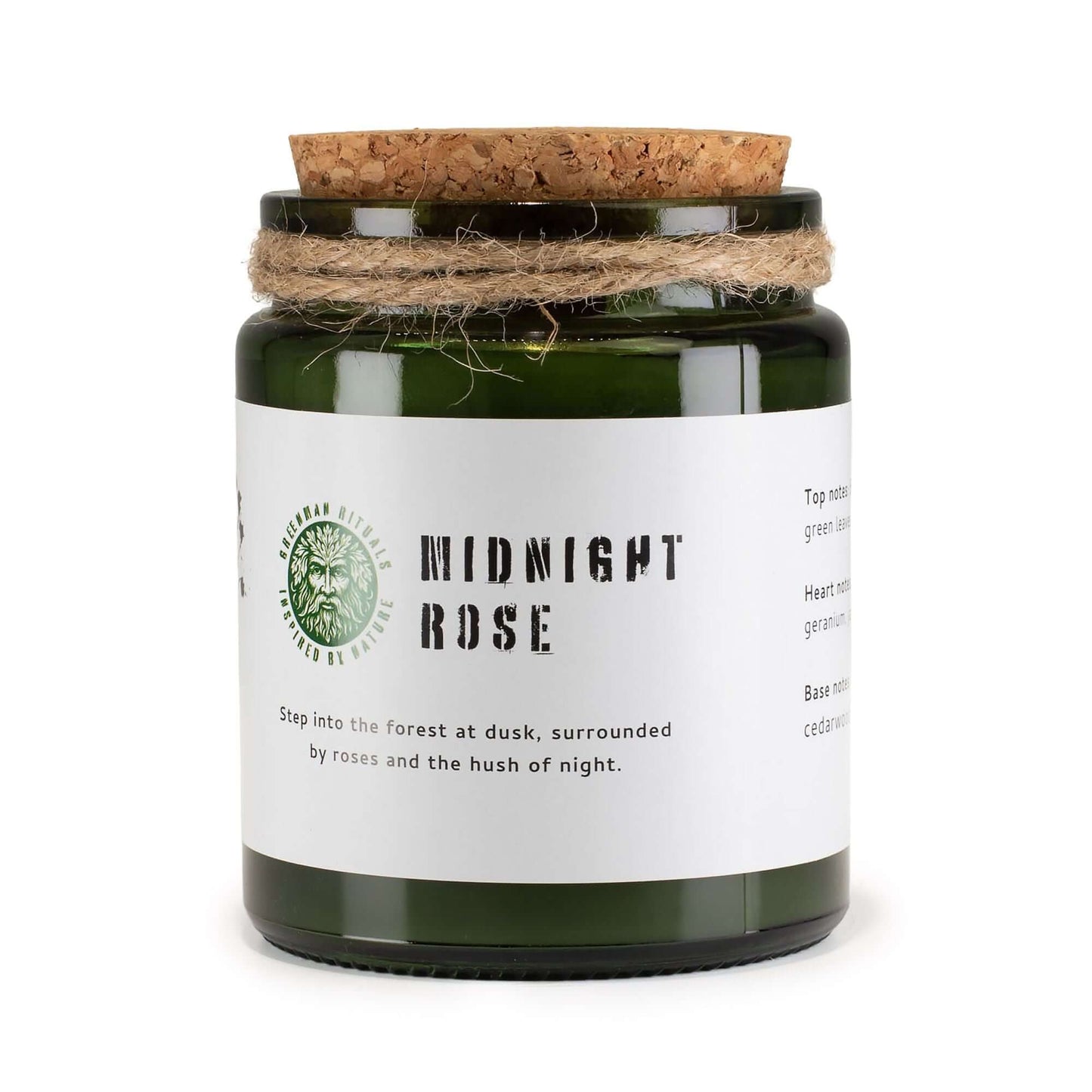 Greenman Woodwick Soy Candle - Midnight Rose