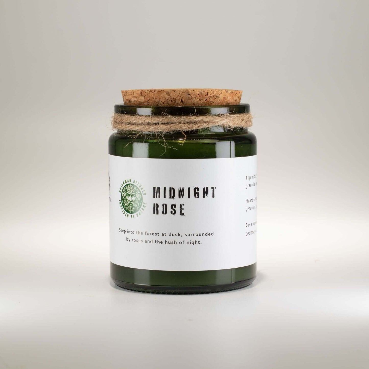 Greenman Woodwick Soy Candle - Midnight Rose