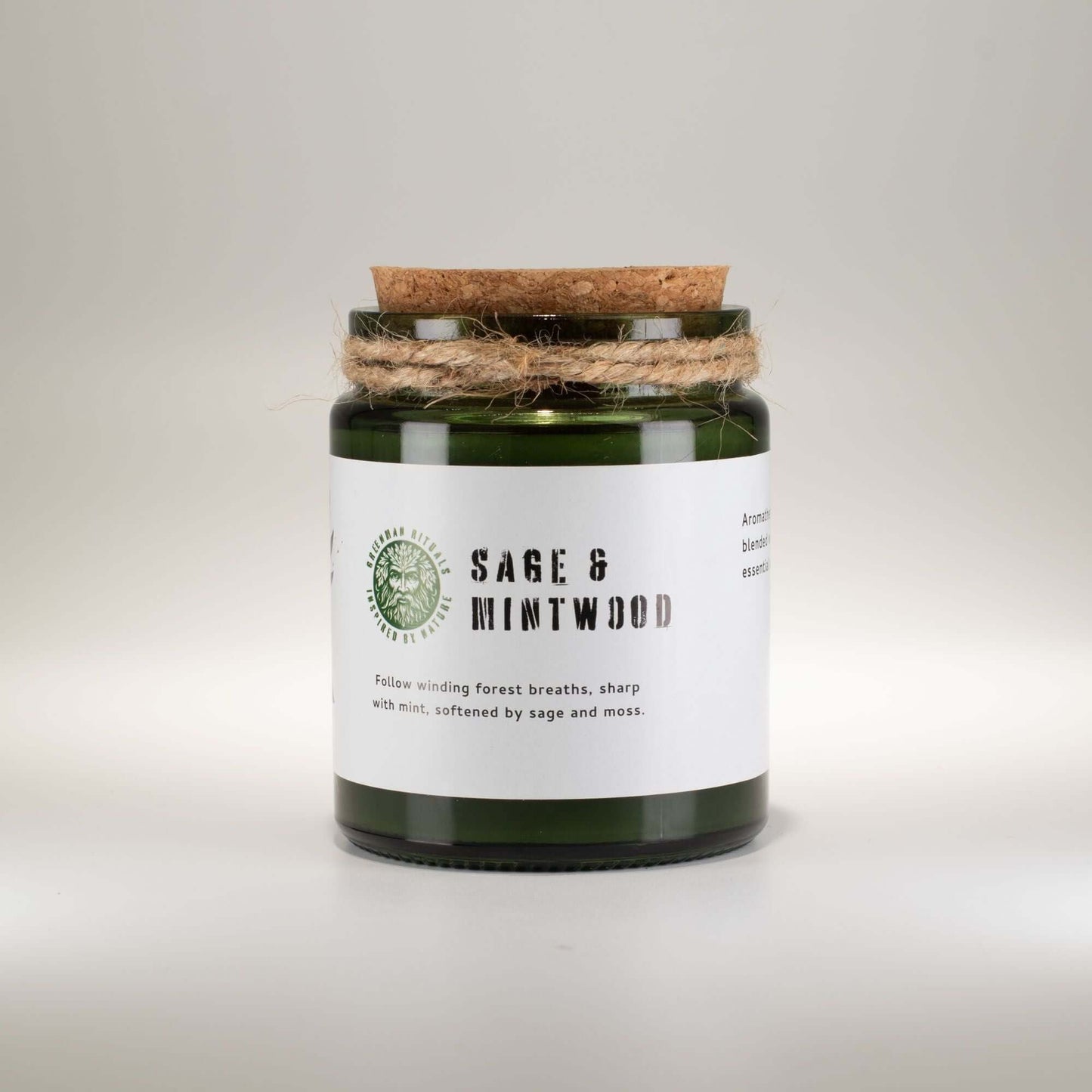 Greenman Woodwick Soy Candle - Sage & Mintwood