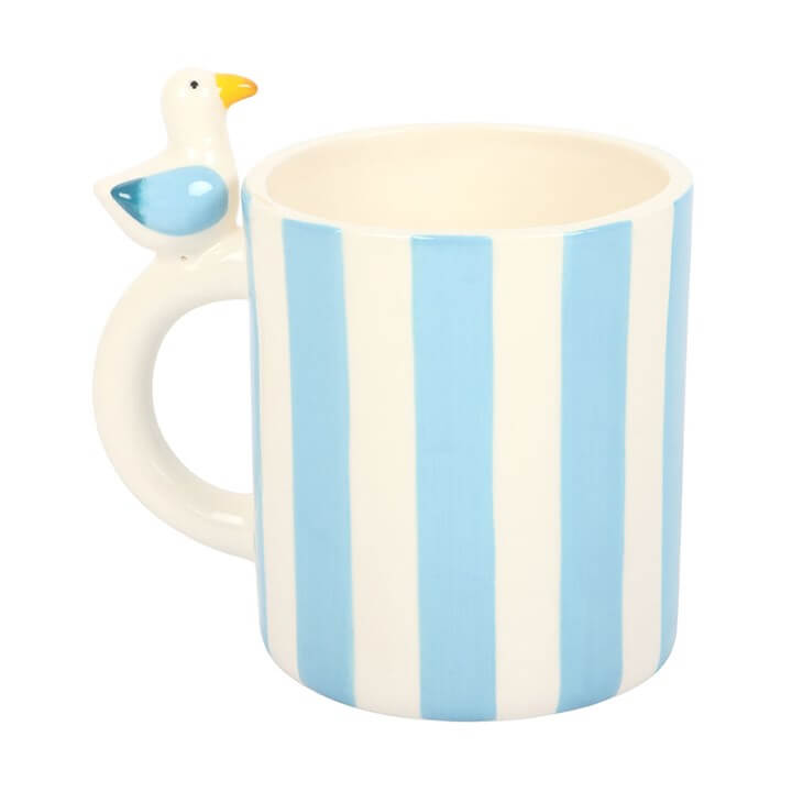 Striped Mug with Seagull N/A