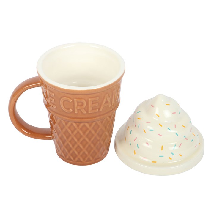 Ice Cream Cone Lidded Mug N/A