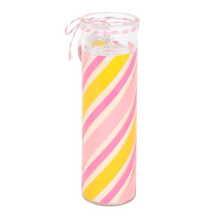 Candy Stripe Candyfloss Tube Candle N/A