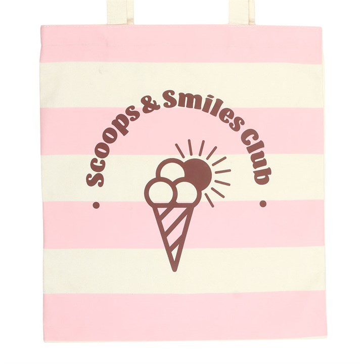 Pink Scoops & Smiles Club Polycotton Tote Bag N/A