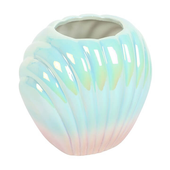 Iridescent Shell Flower Vase N/A