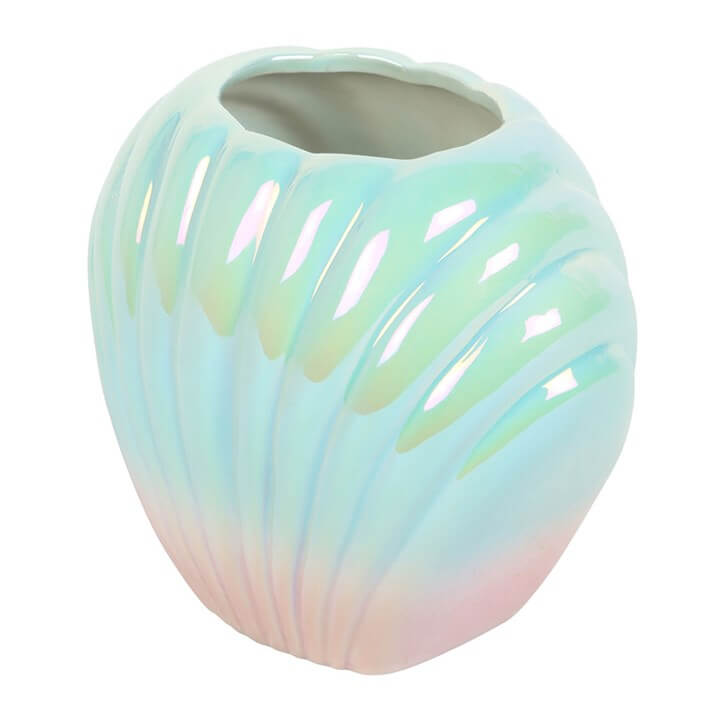 Iridescent Shell Flower Vase N/A
