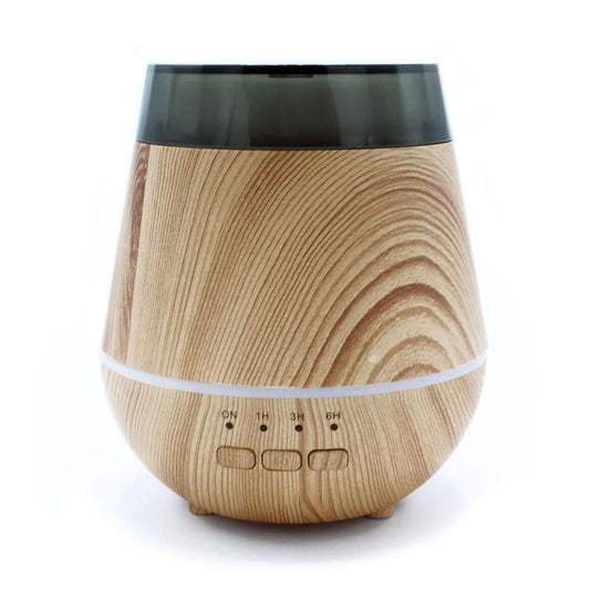 Helsinki Atomiser - USB - Colour Change - Timer, elegant wood design for essential oils and fragrance mist.