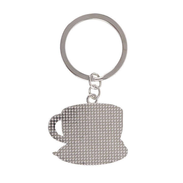 Kawaii Latte Keyring featuring a cute smiling latte cup design, perfect for adding charm to your keys.