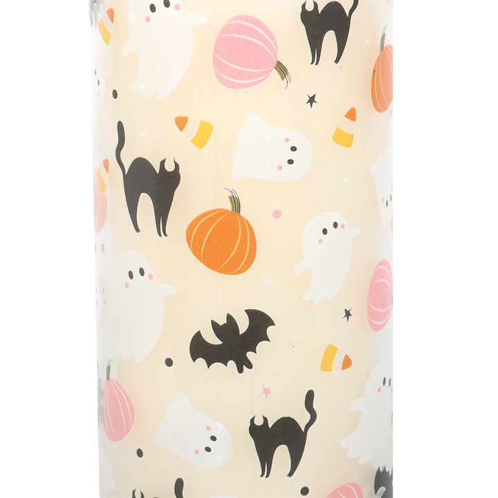 Sweet and Spooky Print Candy Corn Tube Candle N/A