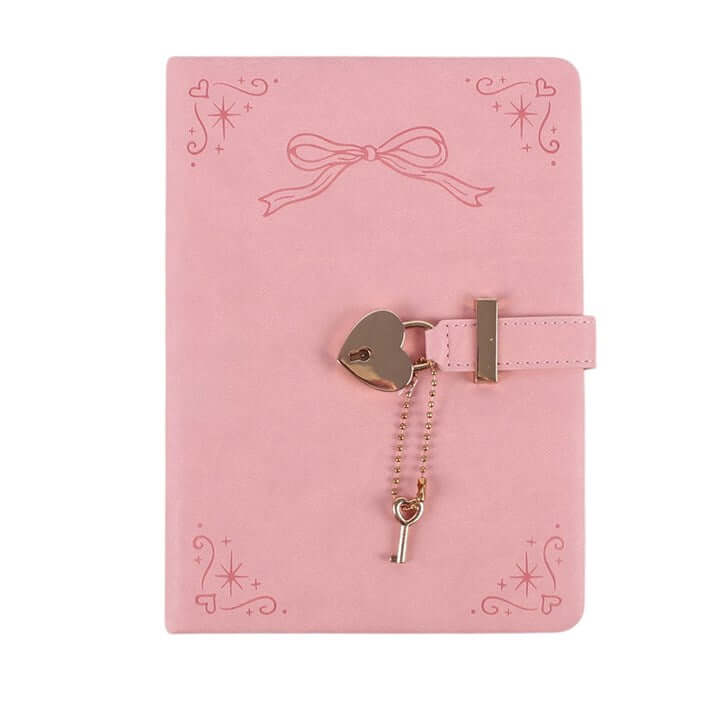 Pink Faux Leather A5 Diary with Lock
