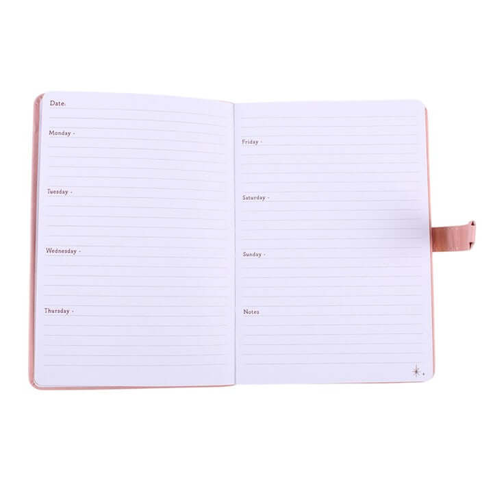 Pink Faux Leather A5 Diary with Lock