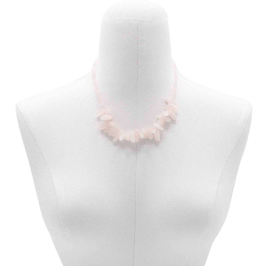 Longstone Gem Necklace - Rose Quartz