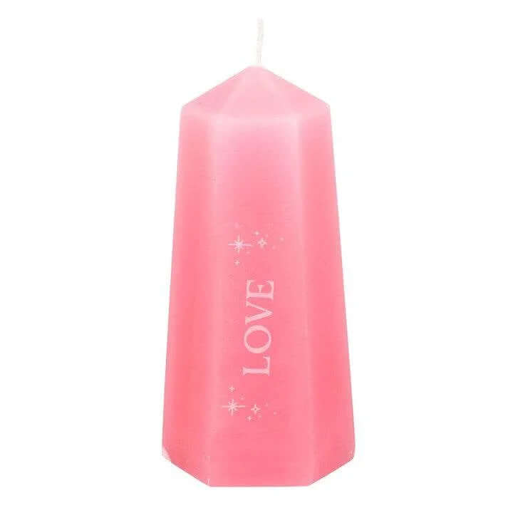 Love Crystal Candle with Rough Rose Quartz-Sociodigi