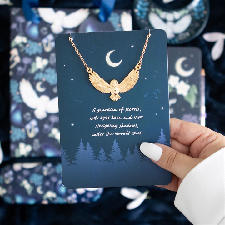 Night Owl Necklace Greeting Card N/A