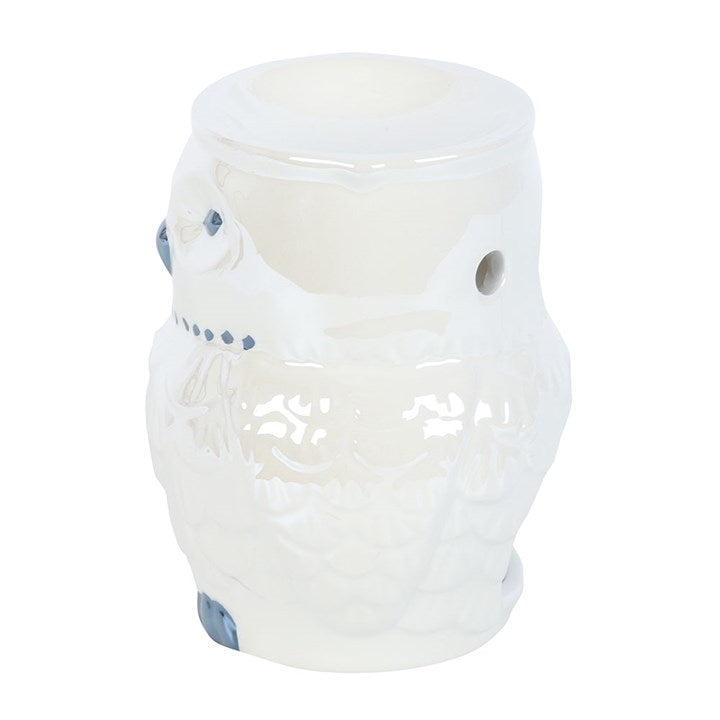 *Owl Shaped Ceramic Iridescent Oil Burner and Wax Warmer (12/24) N/A